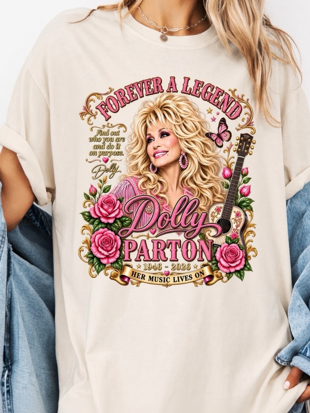 Comfort Color Dolly Parton Memorial T-Shirt, Country Music Legend Tribute Shirt